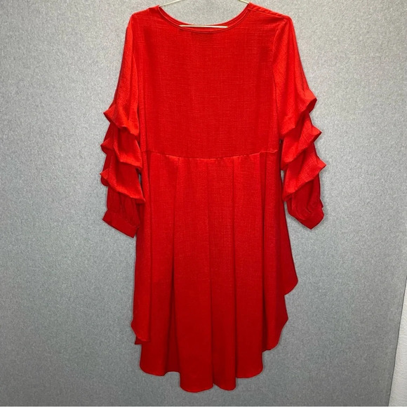 Patrizia Luca Milano Lantern Stacked Sleeve High Low Tunic Top - Picture 6 of 6